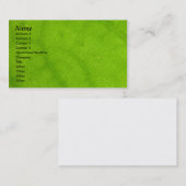 プロフィールカードテンプレート-緑の葉の質 名刺 (正面/裏面)