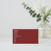 プロフィールカードテンプレート-織り目加工の赤 名刺 (スタンド正面)
