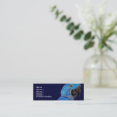 プロフィールカードテンプレート- Hyacinthのコンゴウインコ スキニー名刺 (スタンド正面)