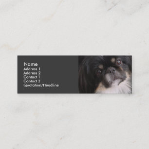 プロフィールカードテンプレート- Pekingnese犬 スキニー名刺