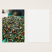 プロフィールカード販売用緑の口紅のムール貝 (正面&裏面)