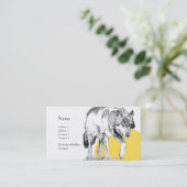 プロフィールカード-オオカミ 名刺 (スタンド正面)