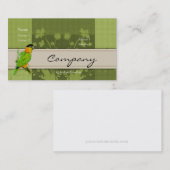 プロフィールカード-シロハラインコのオウム 名刺 (正面/裏面)