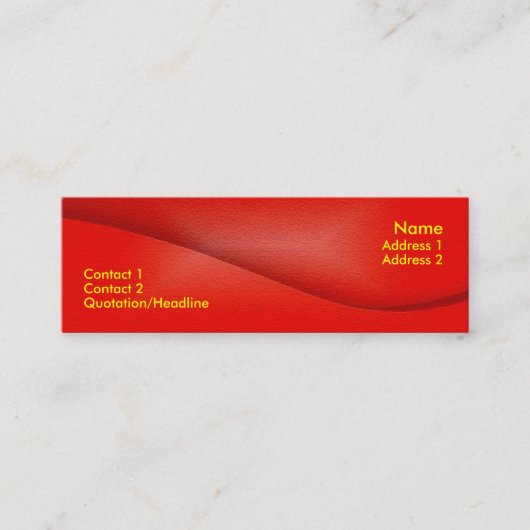 プロフィールカード スキニー名刺 (正面)