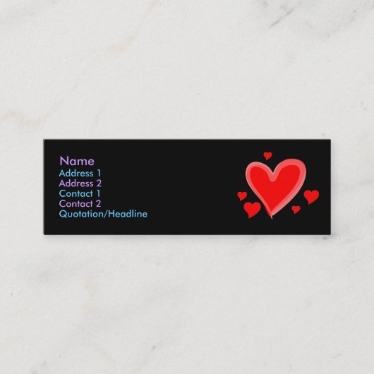 プロフィールカード スキニー名刺 (正面)