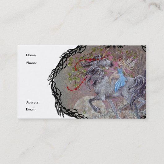 プロフィールカード-ユニコーンのバレンタイン 名刺 (正面)