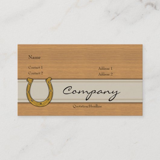 プロフィールカード-幸運な蹄鉄 名刺 (正面)