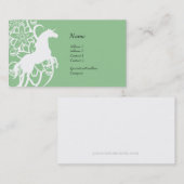 プロフィールカード-装飾的なユニコーン 名刺 (正面/裏面)