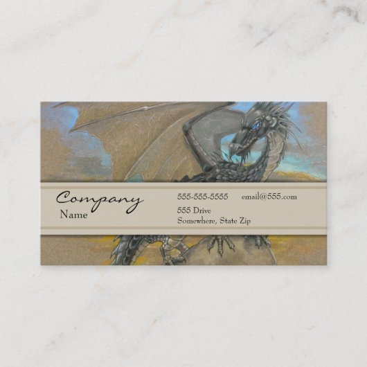 プロフィールカード-黒いドラゴン 名刺 (正面)