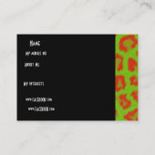 プロフィール個人名カードグリーンビートル 名刺 (裏面)