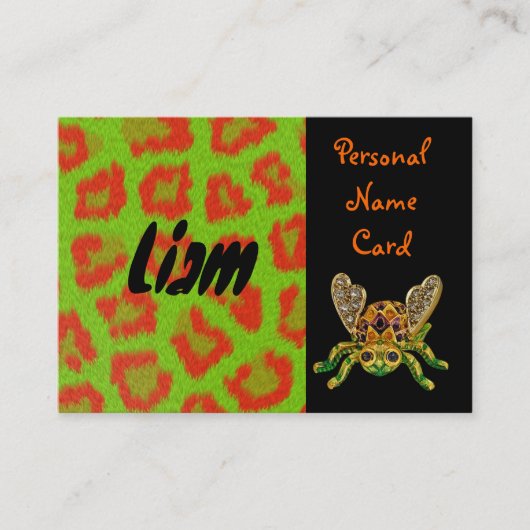 プロフィール個人名カードグリーンビートル 名刺 (正面)