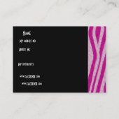 プロフィール個人名カードタイガーピンクブラック 名刺 (裏面)