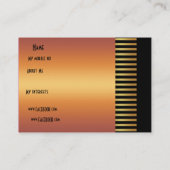 プロフィール個人名刺珈琲金ゴールド ストライプ 名刺 (裏面)