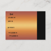 プロフィール個人名刺黒金ゴールド花 名刺 (裏面)