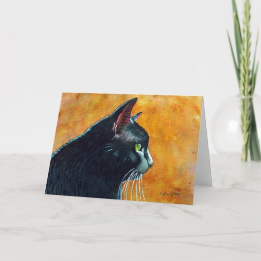 プロフィール、くすぐりの黒猫 カード (正面)