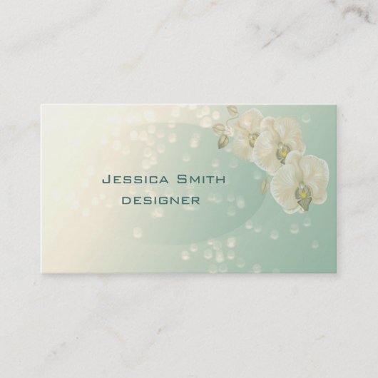 プロフェショナルな華エレガントやかな《写真》ぼけ味蘭 名刺 (正面)