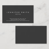 プロフェッシモダンョナル・プレーン・グレー・ビジネス・カード 名刺 (正面/裏面)