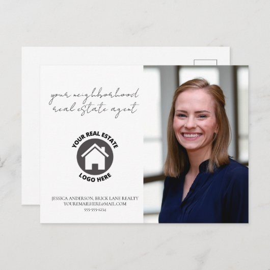 プロフェッショナルあなたの近所実在の不動産業者 ポストカード (正面/裏面)