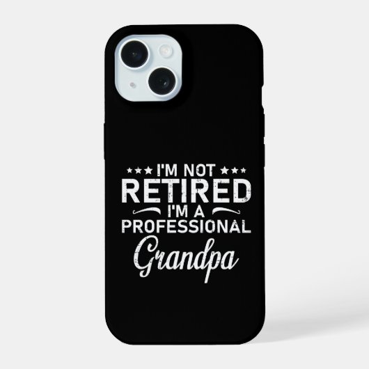 プロフェッショナルおじいちゃんギフト iPhone 15ケース (裏面)