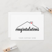 プロフェッショナルおめでとうニューホ実在ームエステート カード (正面/裏面インサイチュ)