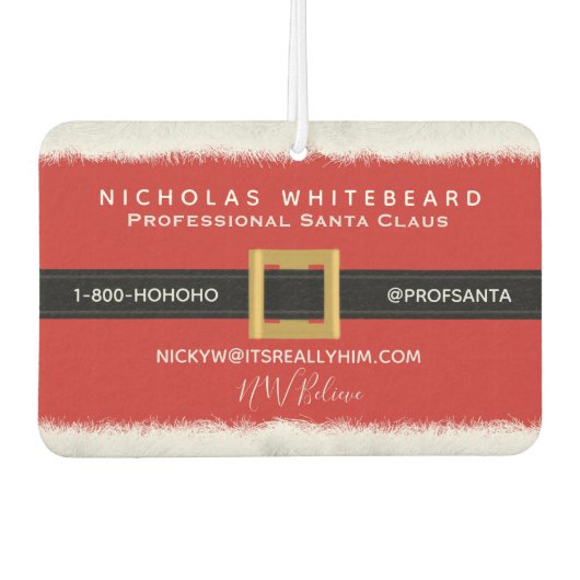 プロフェッショナルおもしろいサンタクロースカーエアーフレッシュナー カーエアーフレッシュナー (正面)