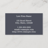 プロフェッショナルおよびクリーン弁護士名刺 名刺 (裏面)