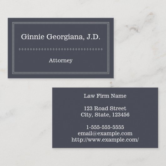 プロフェッショナルおよびクリーン弁護士名刺 名刺 (正面/裏面)