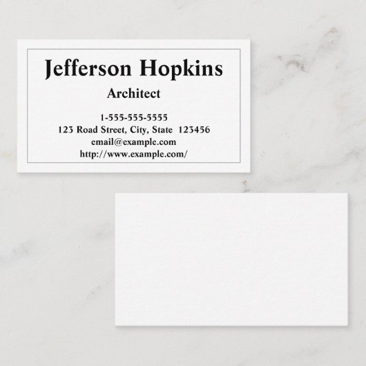 プロフェッショナルおよびシンプルアーキテクトの名刺 名刺 (正面/裏面)