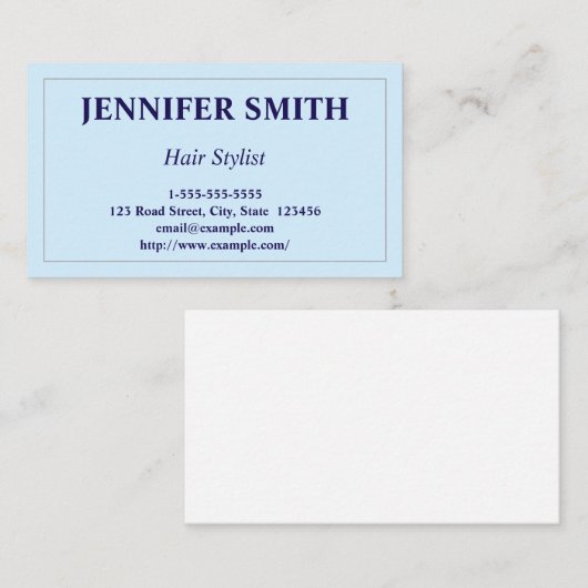 プロフェッショナルおよび基本美容師名刺 名刺 (正面/裏面)