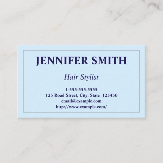 プロフェッショナルおよび基本美容師名刺 名刺 (正面)
