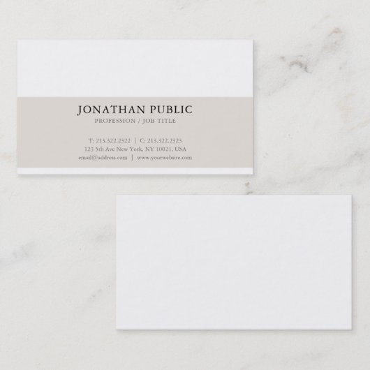 プロフェッショナルお洒落クリエイティブモダントレンディー 名刺 (正面/裏面)