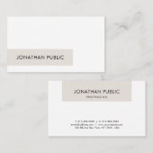 プロフェッショナルお洒落グラフィックデザインプレーン 名刺 (正面/裏面)