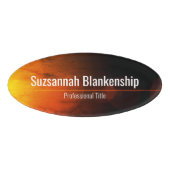 プロフェッショナルお洒落サンセットテンプレート 名札 (正面)