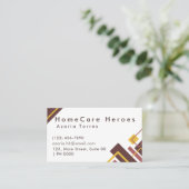 プロフェッショナルお洒落タイポグラフィ幾何モダン 名刺 (スタンド正面)