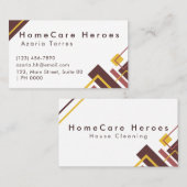 プロフェッショナルお洒落タイポグラフィ幾何モダン 名刺 (正面/裏面)