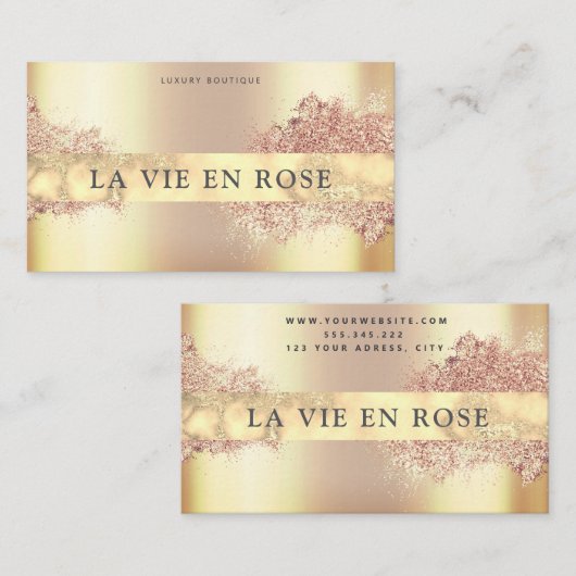 プロフェッショナルお洒落ブロンズ移動式スプレータン 名刺 (正面/裏面)