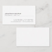 プロフェッショナルお洒落プレーンモダンデザイン 名刺 (正面/裏面)