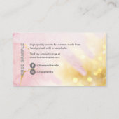 プロフェッショナルきらめくピンク金ゴールド香料サンプル 名刺 (裏面)