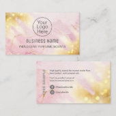 プロフェッショナルきらめくピンク金ゴールド香料サンプル 名刺 (正面/裏面)