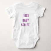 プロフェッショナルくもの巣現像器象徴的デザイン ベビーボディスーツ (裏面)