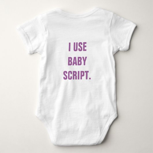 プロフェッショナルくもの巣現像器象徴的デザイン ベビーボディスーツ (裏面)