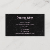 プロフェッショナルさくらんぼフラムズブラックマーブル 名刺 (裏面)