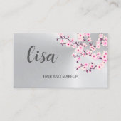 プロフェッショナルさくらんぼブロッサムピンクシルバービジネスC 名刺 (正面)