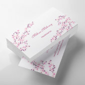 プロフェッショナルさくらんぼブロッサムピンクホワイトサロン 名刺