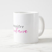 プロフェッショナルでエレガントなモダン ミニマリスト名 ジャンボコーヒーマグカップ (正面右)