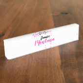 プロフェッショナルでエレガントなモダン ミニマリスト名 デスクネームプレート (側面)