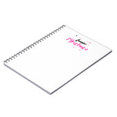 プロフェッショナルでエレガントなモダン ミニマリスト名 ノートブック (左側)