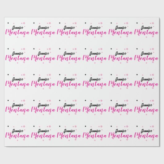 プロフェッショナルでエレガントなモダン ミニマリスト名 ラッピングペーパー (フラット)