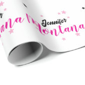 プロフェッショナルでエレガントなモダン ミニマリスト名 ラッピングペーパー (ロールコーナー)