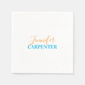 プロフェッショナルでエレガントなモダン ミニマリスト プレーン スタンダードカクテルナプキン (正面)